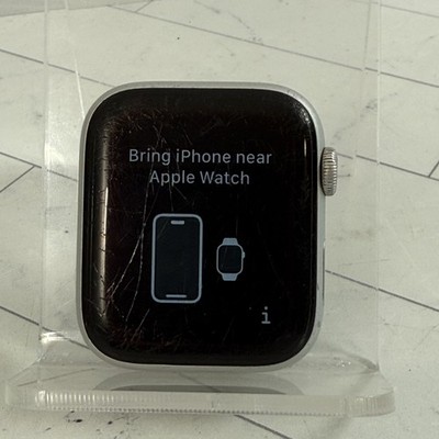 Apple Watch Series 6 Nike 44mm Silver Aluminum GPS Unlocked Broken Button #H78