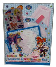 SEALED Vintage Lisa Frank Sports Girl Sticker Stationery Set Glitter Tattoo Y2K