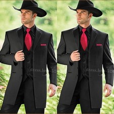 Black Men's Suits Formal Dinner Evening Party Prom Tuxedos Men Blazer Pants