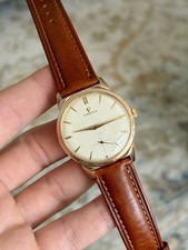 Vintage Omega Jumbo 2713-4 Cal 266 38mm Dress Watch 1950s Gold Plated