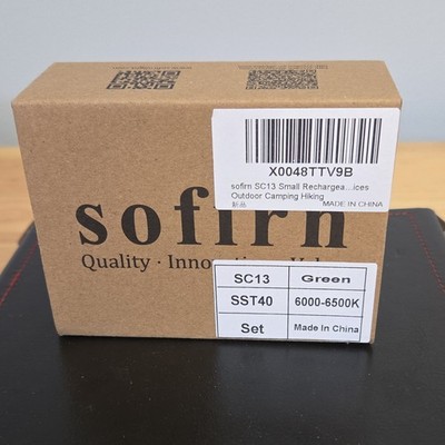 Sofirn SC13 Flashlight Green Rechargeable SST40 LED Outdoor Camping Hiking