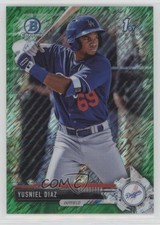 2017 Bowman Chrome Prospects Green Shimmer Refractor 28/99 Yusniel Diaz s3g