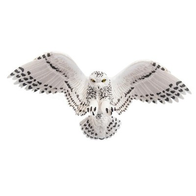 Toymany Snowy Owl Figurine Collectibles Wild Animal Decoration Figurine Room