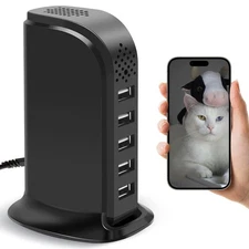 USB Charger Camera, WiFi Mini Camera with Phone App, HD 1080P Pet Monitor Nan...