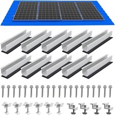 Solar Panel Mounting Brackets, Roof Mount Kit, Rails and Clamps 4pc-panel