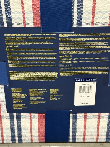 Polo Bear Blanket NWT Ralph Lauren Fisherman 100% Cotton Throw Fishing Outdoors - Picture 6 of 6