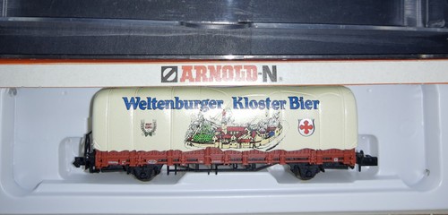 Arnold N 4470 Rungenwagen mit Plane "Weltenburger Kloster Bier" der DB in OVP; N | Zustand: Neu