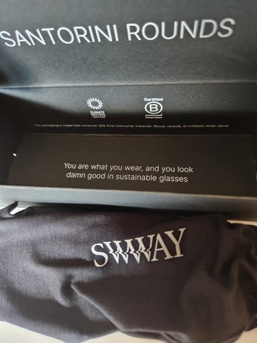 Sway Santorini runde Sonnenbrille Damen neu mit Karton UVP 80 $ goldfarbenes Metallgestell  - Bild 8 von 10