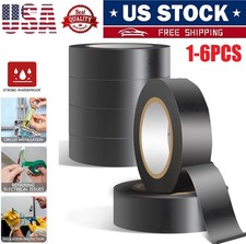 6  Black Electrical Tape Waterproof 33 ft Electric Tape Insulating Wire Wrapping