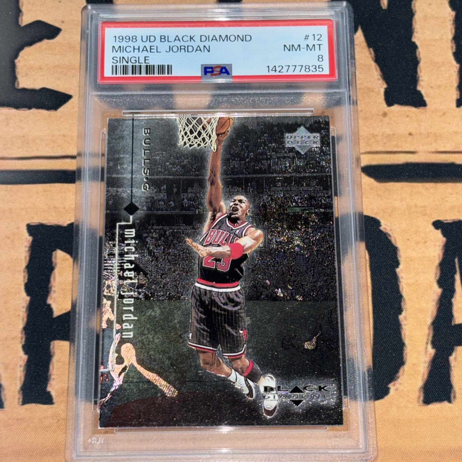 1998 UD BLACK DIAMOND MICHAEL JORDAN SINGLE #12 PSA 8 NM-MT Chicago Bulls