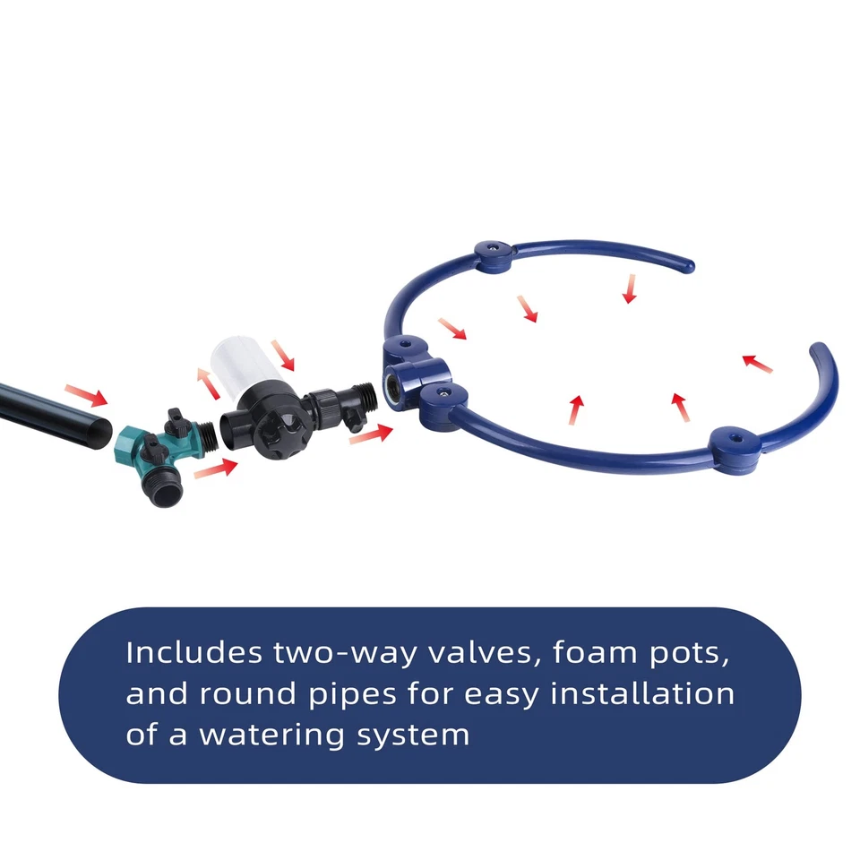 360° Tree Water Sprinkler,Tree Root Watering Tool,Water Ring Sprinkler Irriga... - Изображение 4 из 4