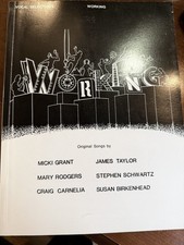 Working Vocal Selections Broadway Musical Piano Schwartz James Taylor Carnelia