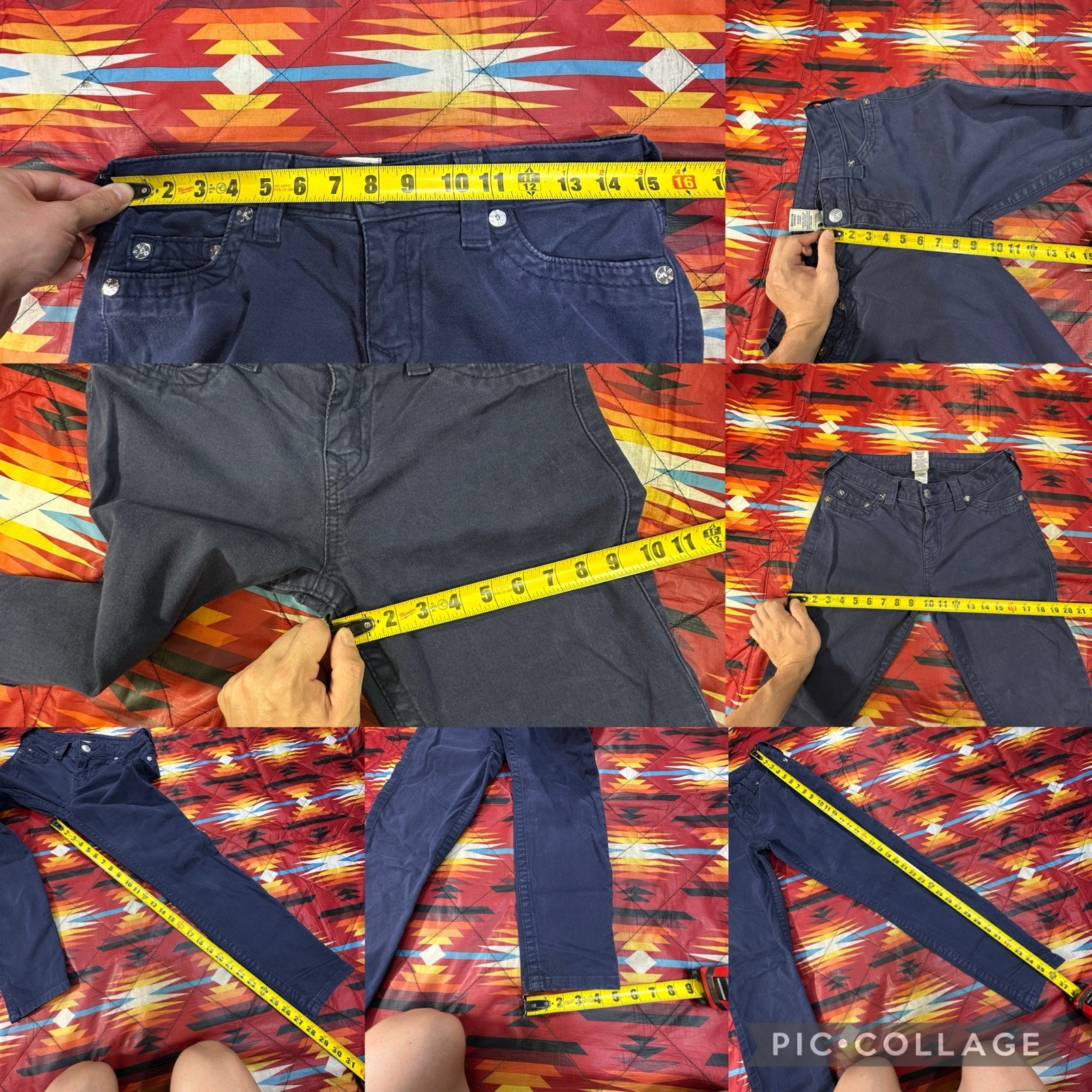 True Religion Brand Hi Rise Legging Stretch Jeans Blue Women’s Size 28x28 thumbnail 2