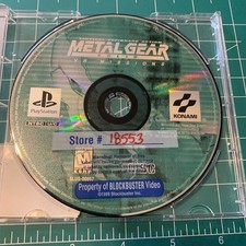 Metal Gear Solid: VR Missions Sony PlayStation 1 No Manual MGS Blockbuster Untes