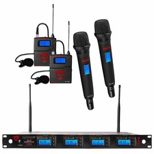 Nady Quad True Diversity 1000-channel Pro Uhf Wireless System - 4w-1ku Htlt