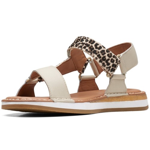 Sandalias Clarks nuevas en caja para dama CRAFTSUN SPORT cuero blanco roto Reino Unido 8/42 PVP £80 - Imagen 3 de 6