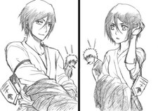 Anime ichiruki kuchiki rukia kurosaki ichigo duongvjp Stitched Gaming Mat Desk