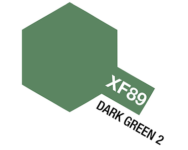 Tamiya 81789 Matt Acrylic Paint XF89 Dark Green 2 (10ml) modellismo