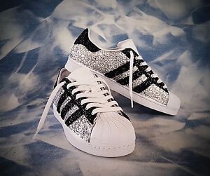 adidas superstar glitter nere