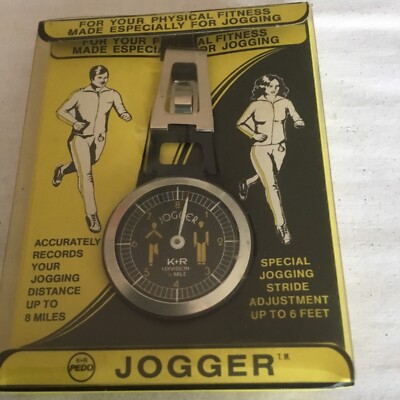 K&R PEDO Jogger  Counter  Records Your Jogging Distance Up To 8 Miles NOS