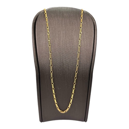 Collar Cadena Figaro Italiano (3x1) Oro Amarillo 18K 18ct 2,74 Gramos 40cm.Nuevo - Imagen 2 de 8