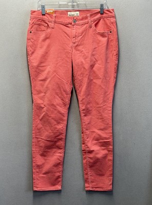 Old Navy Women's Sz 14 Coral Pink Rockstar Super Skinny Stretch Corduroy Pants