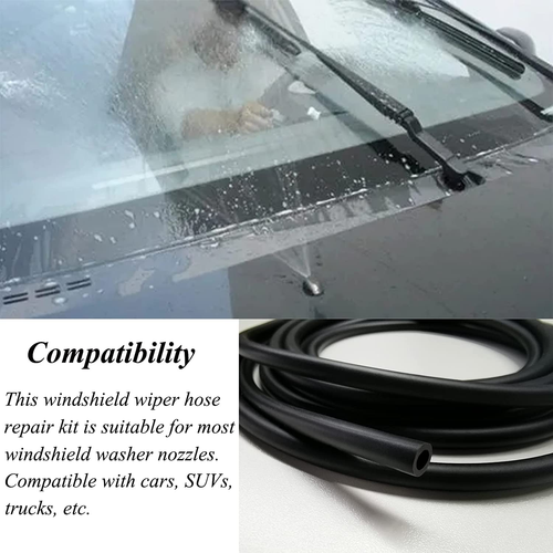 Universal Windshield Washer 4M Hose & 12 Connectors Kit for Car Water Pump - Picture 6 of 7
