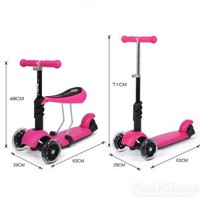 3 In 1 Scooters For Ages 3-6 ,6-10 Gift Flashingwheel Mini Maxi Toddler Kick 3 In 1 Scooters For Ages 3-6 ,6-10 Gift Flashingwheel Mini Maxi Toddler Kick