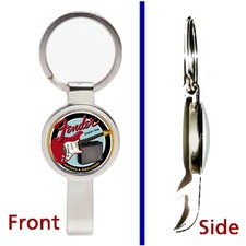 Fender Electric Guitars Pendant or Keychain silver tone secret bottle opener