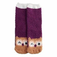 Owl Fuzzy Cozy Socks -  Women's - Owls - New with tag