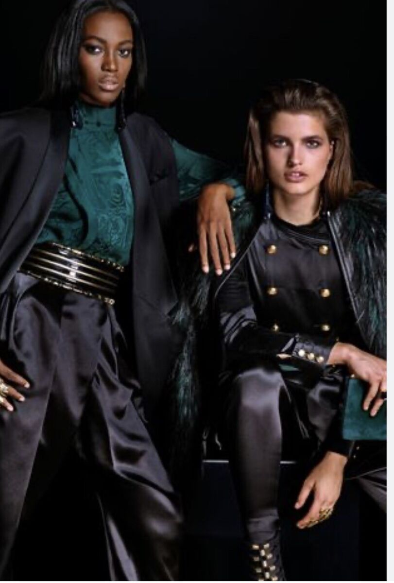 BALMAIN x H&M Black Silk Blouse Shirt Jacket size 38 US8 as BALMAIN x H&M Black Silk Blouse Shirt Jacket size 38 US8 as