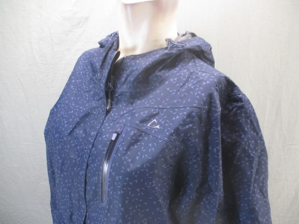 Paradox Talla XL Mujer Azul 100% Nylon Cremallera Completa Bolsillo Capucha Chaqueta de Lluvia 414 Foto 4 de 4
