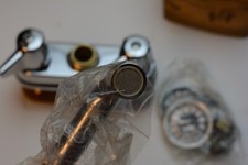 Central Brass Two Handle Cast Brass 4" Center Chrome Laundry Bar Faucet 794