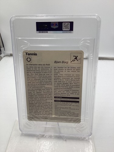 1976-80 Sportcaster French #09-21 Bjorn Borg PSA 1.5 - Picture 2 of 2