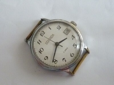 VINTAGE SECOND POLJOT 17J.  HERREN UHR DATE EXPORT EDITION GELAUFEN