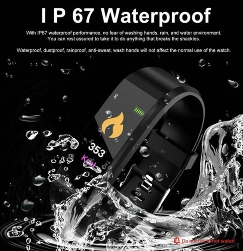 Bluetooth Smart Watch Bracelet Heart Rate Blood Pressure Monitor Fitness Tracker - Picture 2 of 5