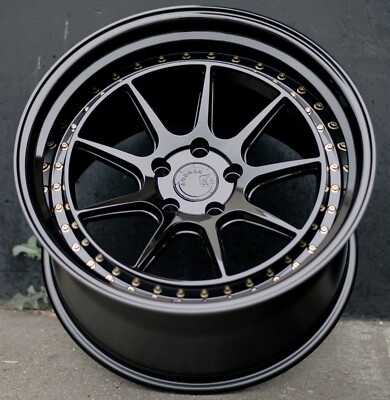 Aodhan DSX 18x10.5 5x114.3 +22 Gloss Black 18 Inch Concave Wheels