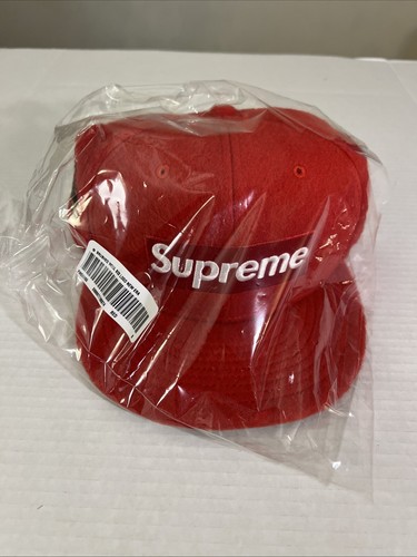 SOMBRERO SUPREMO DE LANA CEPILLADA CON LOGOTIPO DE CAJA NEW ERA ROJO TALLA 8 FW24 SEMANA 17 (AUTÉNTICO - Imagen 12 de 13