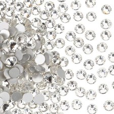 144pcs Glue Fix Crystal Flatback Rhinestones Glass Diamantes Gems for Nail Ar...
