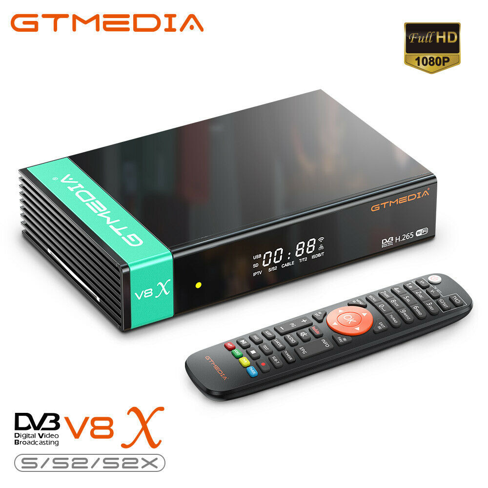 GTMEDIA V8X Free to air Satellite TV Receiver 2.4G WIFI,DVB-S2/S2X HDTV  Decoder