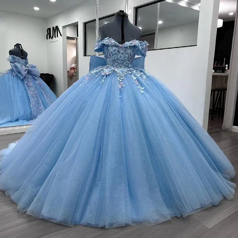 light blue fall dresses The Genevieve Sky Blue Floral Jacquard Midi Dress - All Dresses