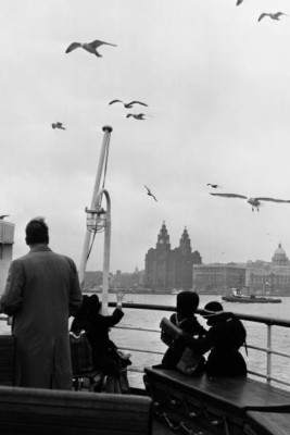 Liverpool Waterfront entnommen von der Birkenhead Fähre 1962 4x6 FOTO