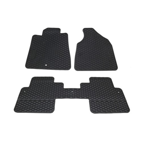 OEM NEW Front & Rear / 2nd Row All Weather Floor Mat Set Black 0717