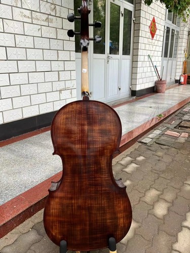 Antiantique paint Master Cello 4/4,Nice Maple wood, Loud Deep rich Sound #15912 - Picture 9 of 11