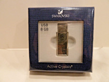 Swarovski chiavetta di memoria USB 8GB cristallo argento nuova con scatola
