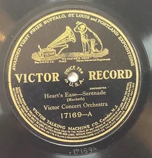 Victor Concert Or – 78 rpm Victor pat 17169: Heart’s Ease/Sans Souci; E cond