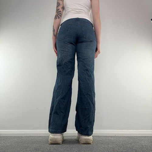 Y2K low rise denim baggy flared jeans - Picture 3 of 4