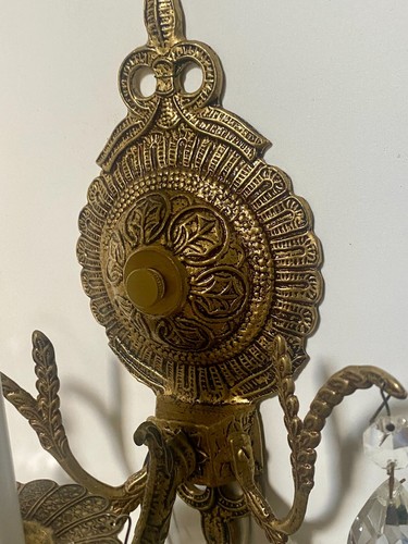 Classic Wall Sconce in Olde World Bronze with Italian Crystal - Picture 8 of 10