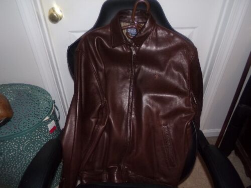 VTG 90s Polo Ralph Lauren Genuine Leather Jacket Mens Medium EUC RN 41381  L-05