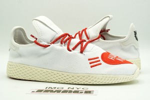 adidas pharrell tennis hu human made white red